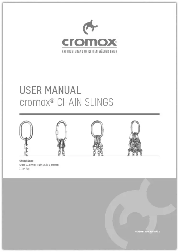 Download :: USER MANUAL cromox® CHAIN SLINGS