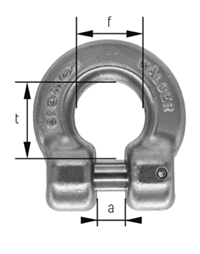 Maßzeichnung cromox® Gabelschäkel CGS, G6 geprüft, gestrahlt (Ansicht 1)