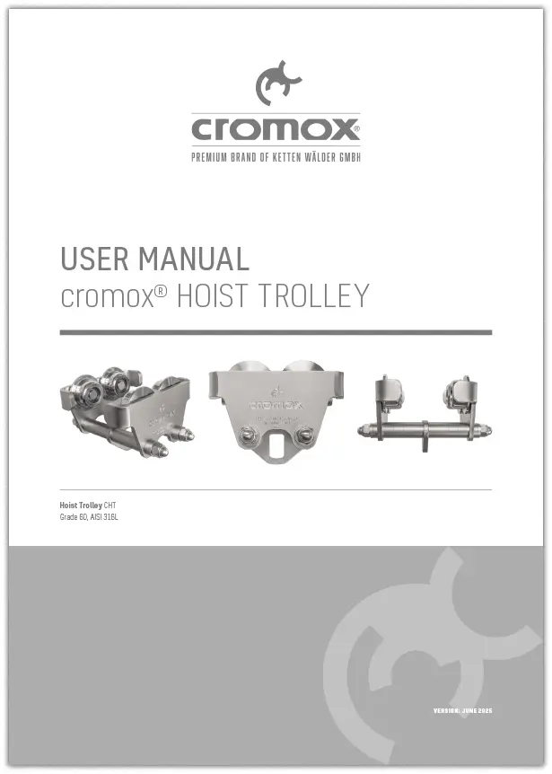 Download :: USER MANUAL cromox® HOIST TROLLEY