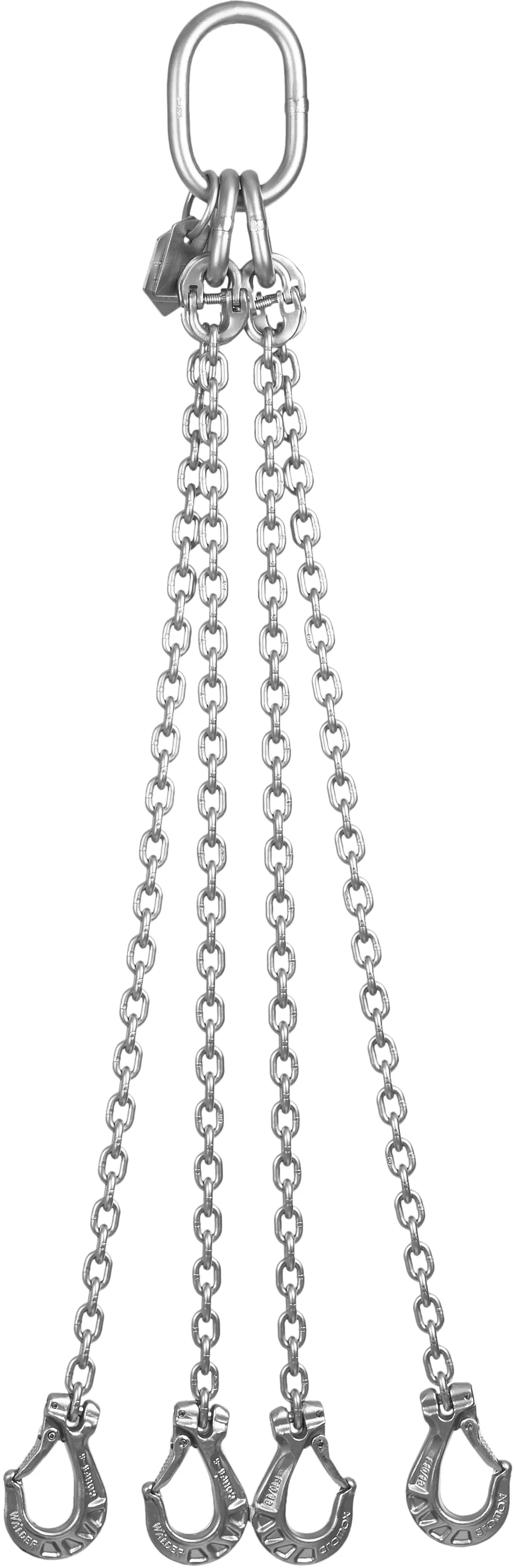 Rostfreie Edelstahl-Anschlagkette (4-strang) von cromox® (Baukastensystem mit Verbindungsglied) Rostfreie Edelstahl-Anschlagkette (4-strang) von cromox® (Baukastensystem mit Verbindungsglied)