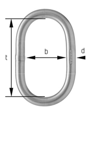 Maßzeichnung cromox® B-Glieder CBG, G6 1- und 2-Strang, geprüft, gestrahlt (Ansicht 2)