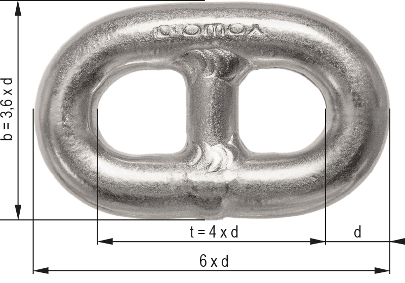 CXSL-19 - Ankerstegkette ISO 1704 Edelstahl