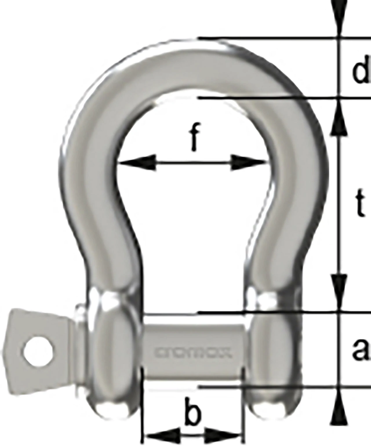 CSB-05 - Schäkel geschweift Edelstahl