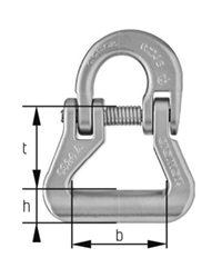Maßzeichnung cromox® Rundschlingen-Verbinder CRSV, G6 geprüft, gestrahlt (Ansicht 3)