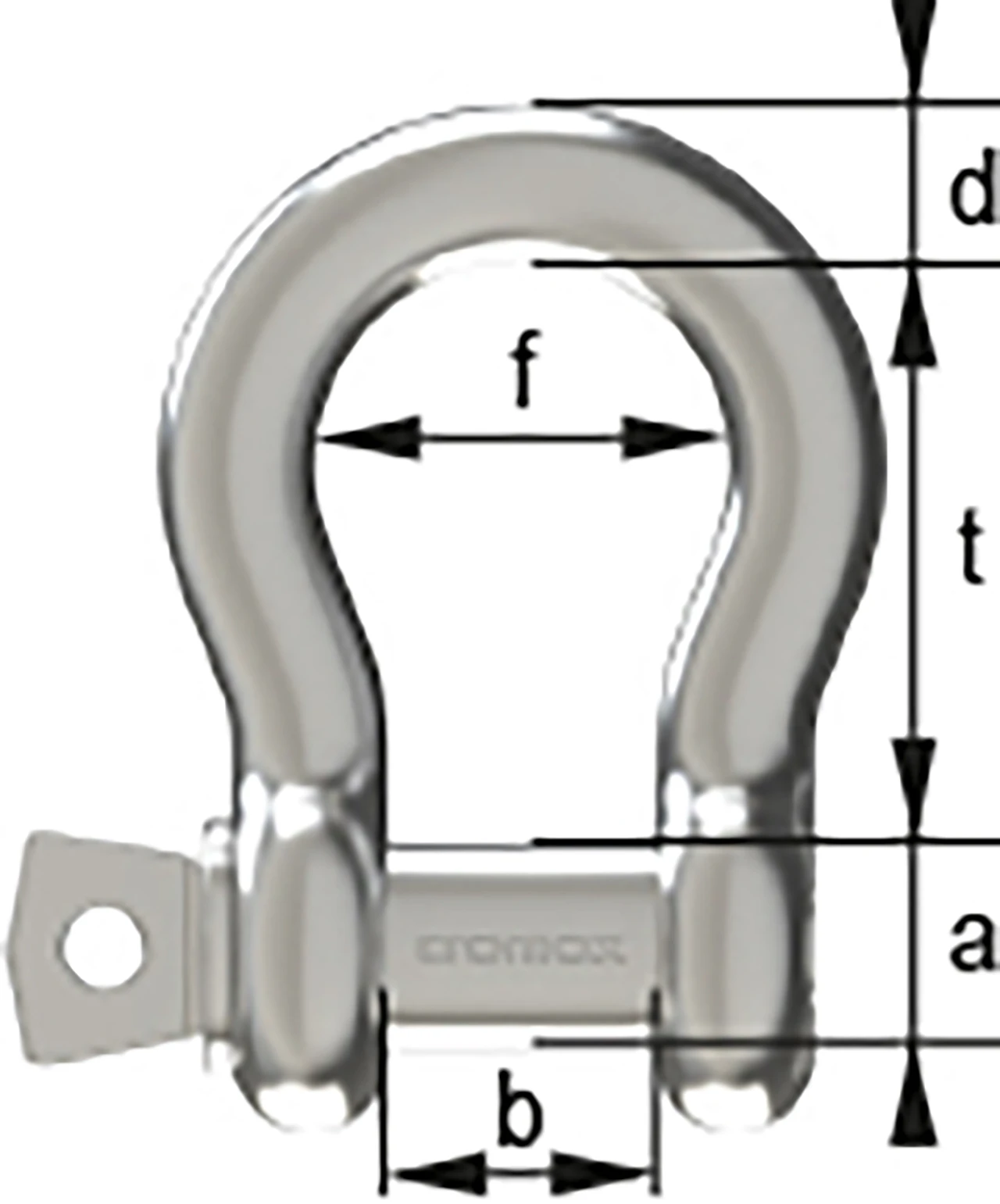 CSB-04 - Schäkel geschweift Edelstahl