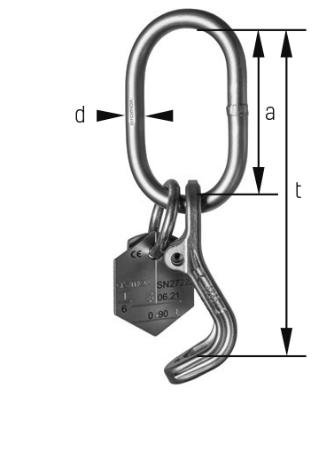 Maßzeichnung cromox® Verkürzungskombination CVK, G6 1-Strang, gestrahlt (Ansicht 1)