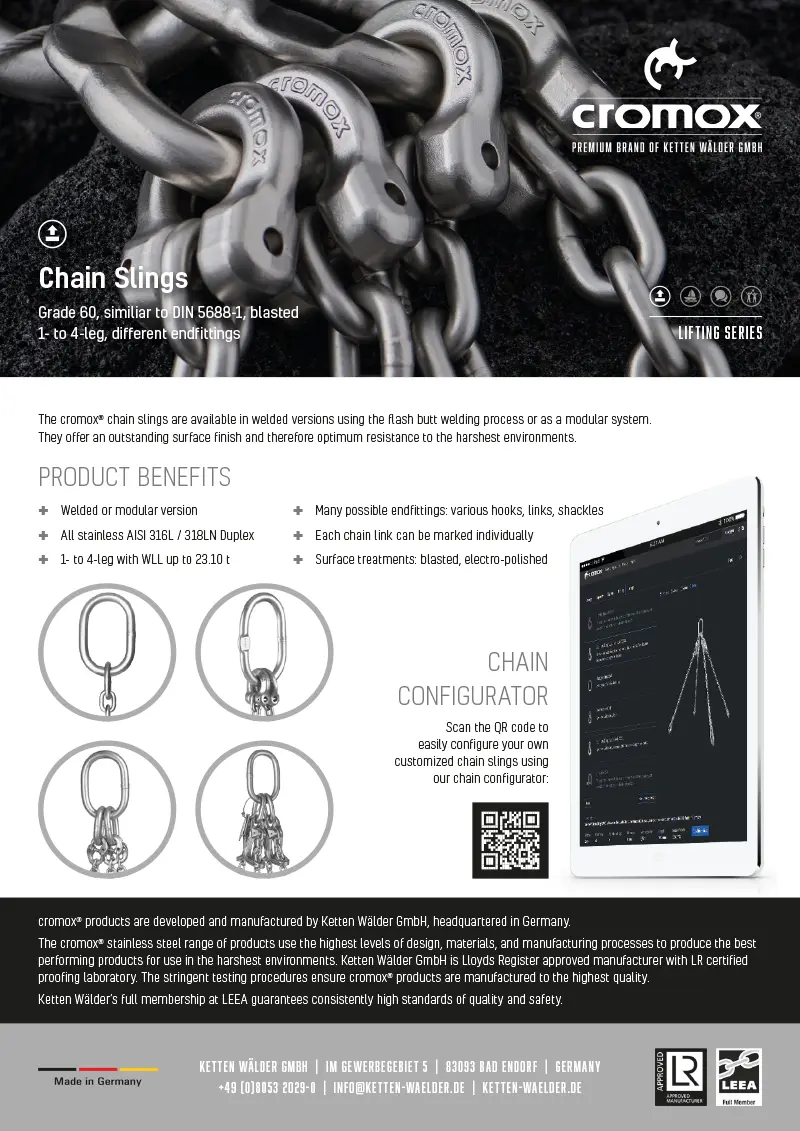 Download :: cromox® Chain Slings