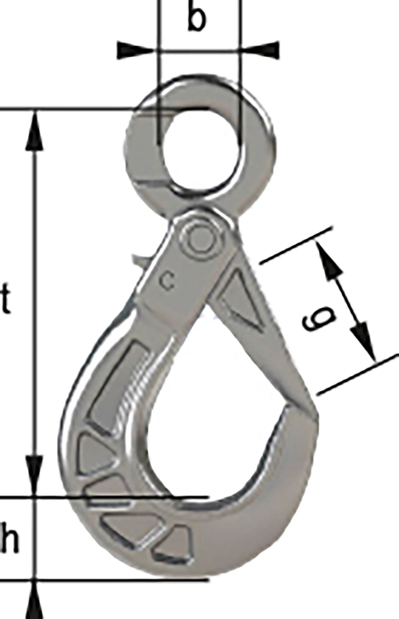 COSL-07 - Ösensicherheits Haken Edelstahl