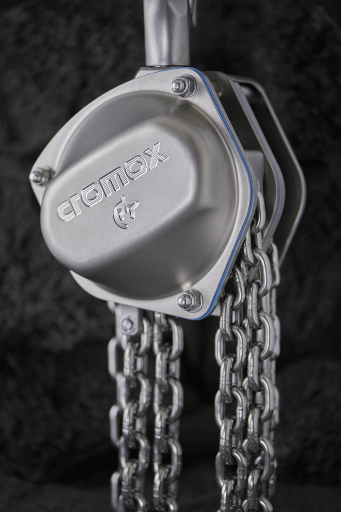 Hebezug aus rostfreiem Edelstahl von cromox® - inkl. Kette Hebezug aus rostfreiem Edelstahl von cromox® - inkl. Kette